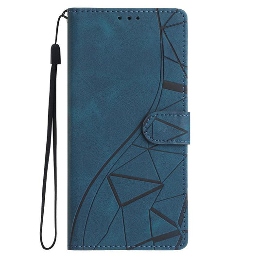 For iPhone Air Triangles Embossed Leather Phone Case(Blue) - iPhone Air Cases by buy2fix | Online Shopping UK | buy2fix