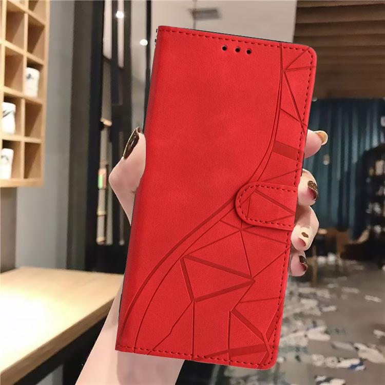 For iPhone Air Triangles Embossed Leather Phone Case(Red) - iPhone Air Cases by buy2fix | Online Shopping UK | buy2fix