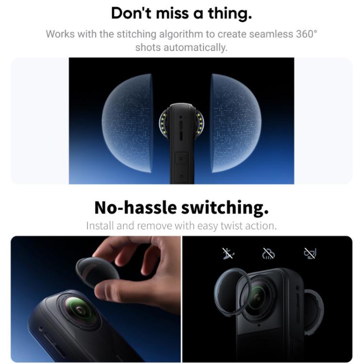 For insta360 X5 Rotating Anti-Scratch Lens Film(Glass Protection Lens) - Len Accessories by buy2fix | Online Shopping UK | buy2fix