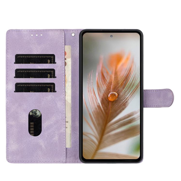 For Google Pixel 10 Pro Skin Feel Embossed Feather Leather Phone Case(Purple) - Google Cases by buy2fix | Online Shopping UK | buy2fix