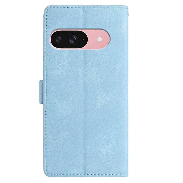 For Google Pixel 10 Skin Feel Embossed Feather Leather Phone Case(Light Blue) - Google Cases by buy2fix | Online Shopping UK | buy2fix