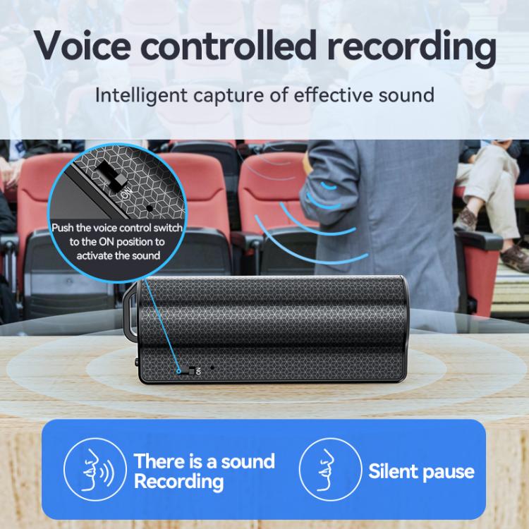 JNN Q70P OLED Display Magnetic Noise Reduction Voice Recording Pen Support APP Control, Memory:128GB(Black) - Recording Pen by JNN | Online Shopping UK | buy2fix