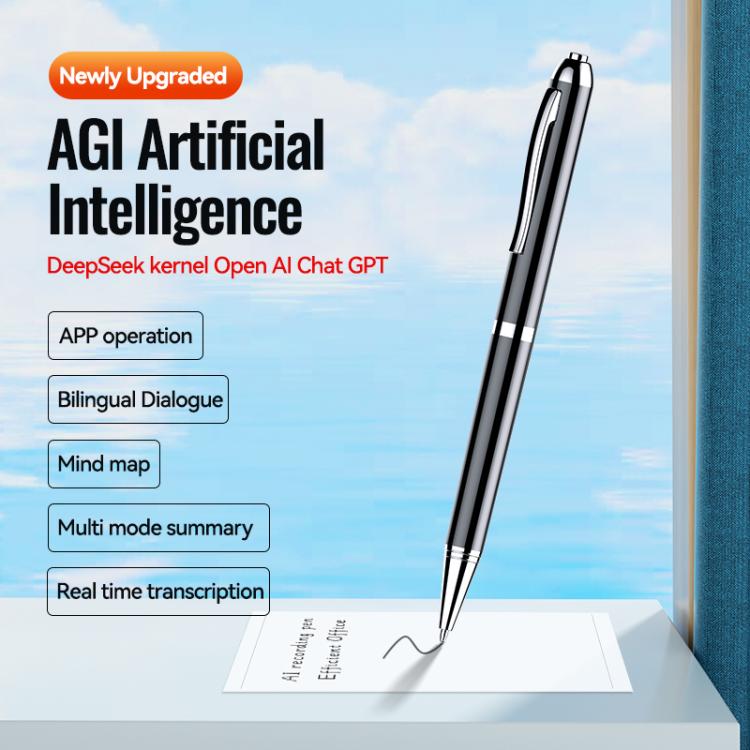 JNN Q90A Smart AI Voice Recording Pen Support APP Control, Memory:8GB(Black) - Recording Pen by JNN | Online Shopping UK | buy2fix