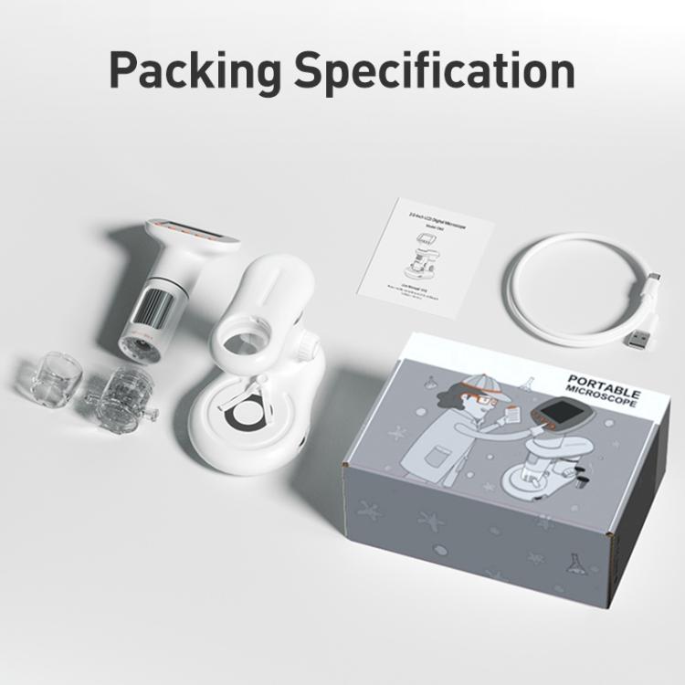 CM3 2.0 inch IPS Screen 1000X Desktop HD Digital Electron Microscope(White) - Digital Microscope by buy2fix | Online Shopping UK | buy2fix