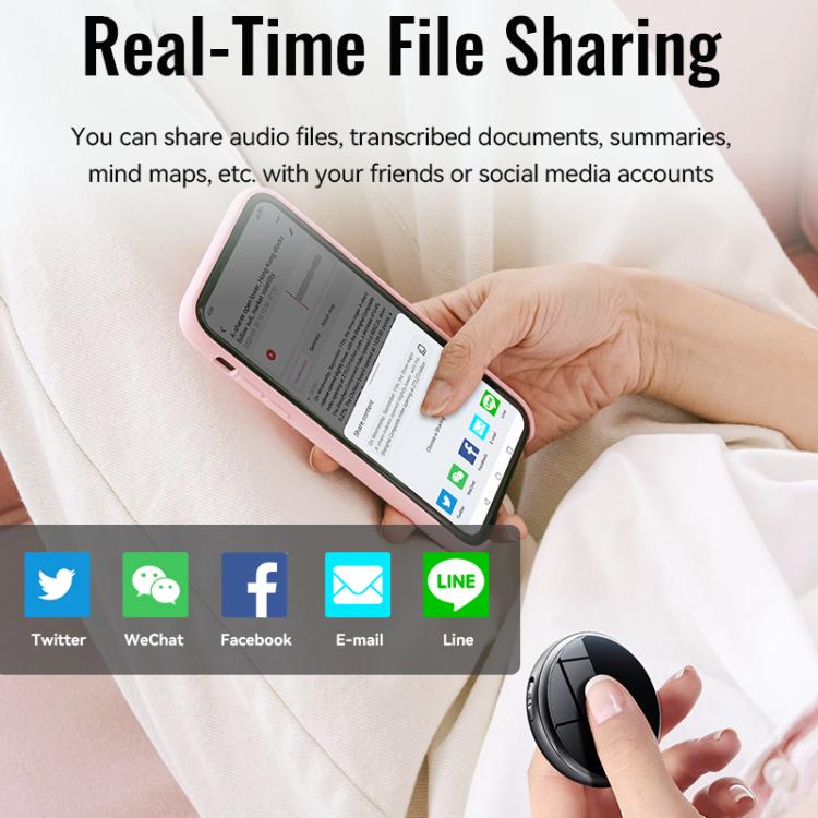 JNN M29A Portable Smart AI Magnetic Recorder Support APP Control, Memory:128GB(Black) - Recording Pen by JNN | Online Shopping UK | buy2fix