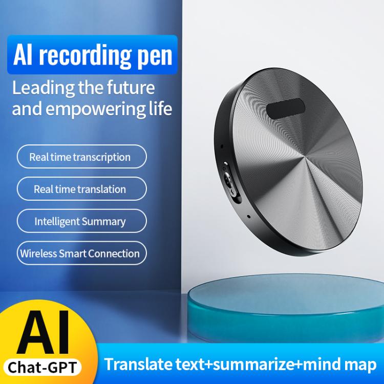 JNN A6 Portable Smart AI Magnetic Recorder Support APP Control, Memory:32GB(Black) - Recording Pen by JNN | Online Shopping UK | buy2fix