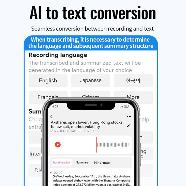 JNN A6 Portable Smart AI Magnetic Recorder Support APP Control, Memory:32GB(Black) - Recording Pen by JNN | Online Shopping UK | buy2fix