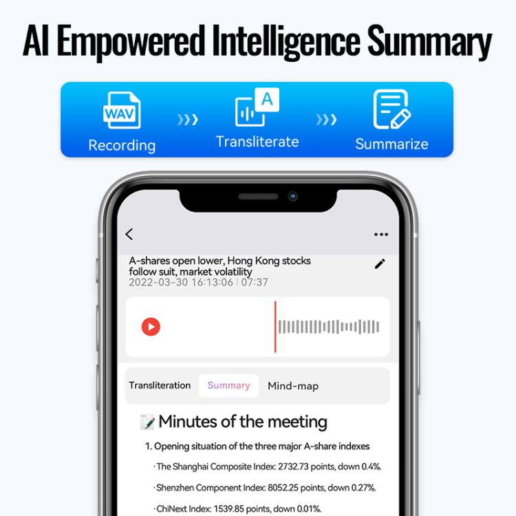 JNN A6 Portable Smart AI Magnetic Recorder Support APP Control, Memory:32GB(Black) - Recording Pen by JNN | Online Shopping UK | buy2fix