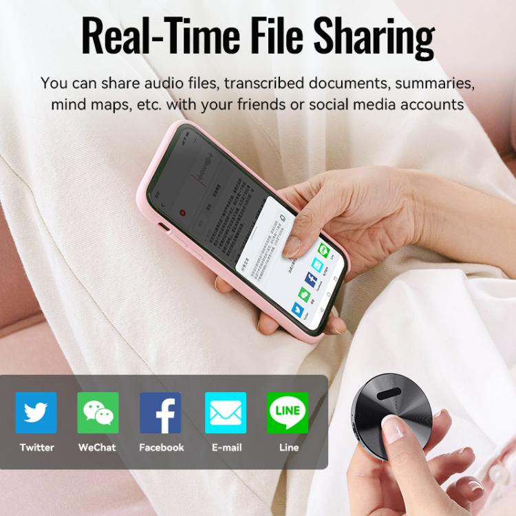JNN A6 Portable Smart AI Magnetic Recorder Support APP Control, Memory:32GB(Black) - Recording Pen by JNN | Online Shopping UK | buy2fix