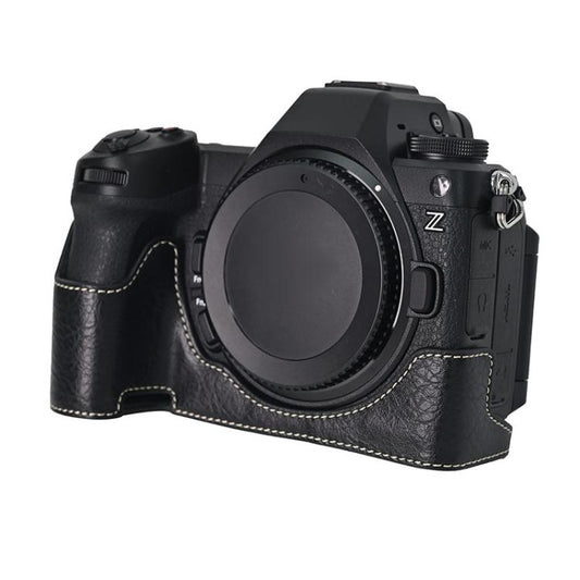 For Nikon Z6III Litchi Texture PU Leather Camera Half Case Base(Black) - Half Case by buy2fix | Online Shopping UK | buy2fix