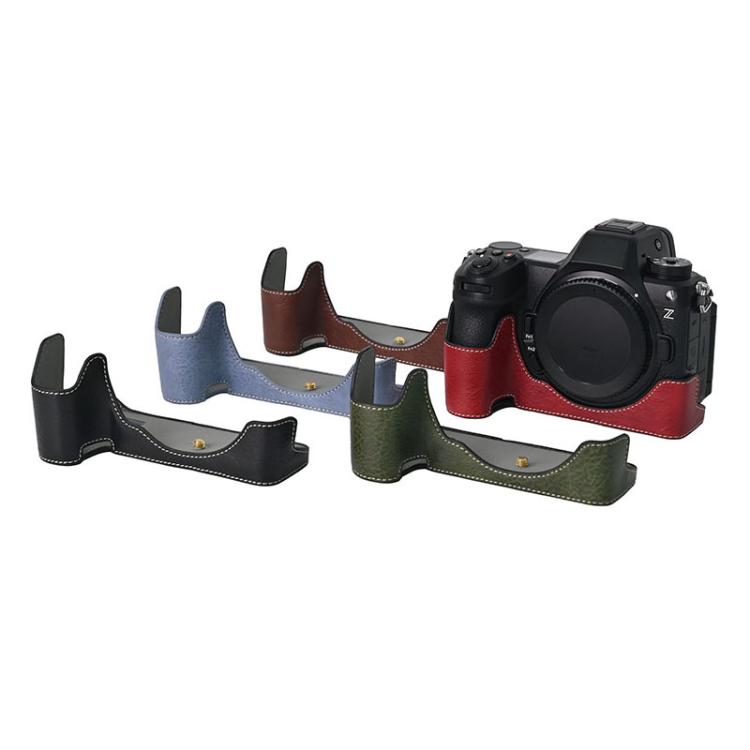 For Nikon Z6III Litchi Texture PU Leather Camera Half Case Base(Black) - Half Case by buy2fix | Online Shopping UK | buy2fix