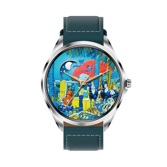 H78 1.43 inch AMOLED Screen Health & Fitness Smart Watch IP67 Waterproof Support BT Call(Silver Shell Blue Leather) - Smart Watches by buy2fix | Online Shopping UK | buy2fix