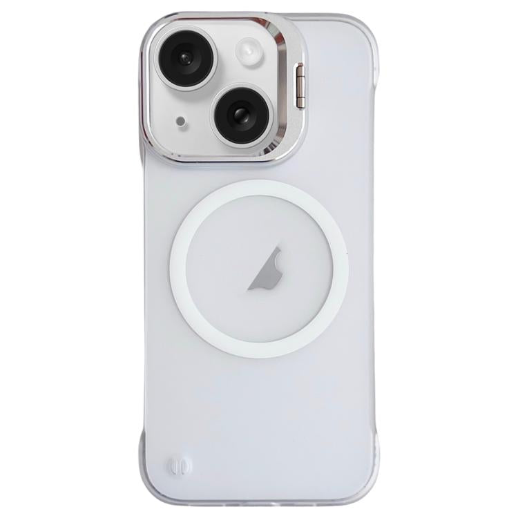 For iPhone 14 / 13 Ultra-thin Transparent MagSafe Magnetic Frameless Lens Holder Phone Case - iPhone 14 Cases by buy2fix | Online Shopping UK | buy2fix