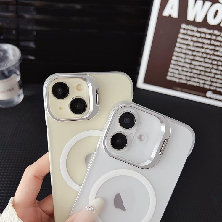 For iPhone 16 Pro Ultra-thin Transparent MagSafe Magnetic Frameless Lens Holder Phone Case - iPhone 16 Pro Cases by buy2fix | Online Shopping UK | buy2fix