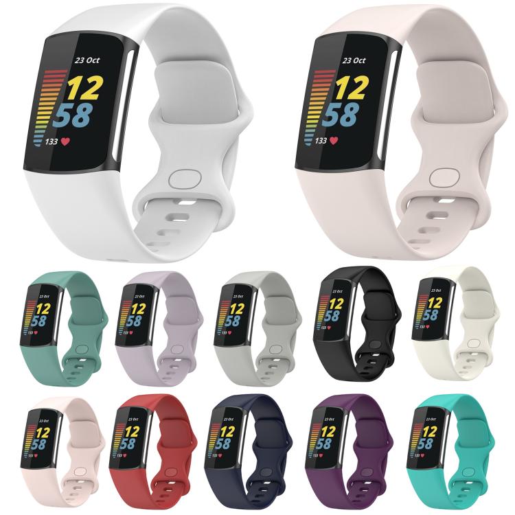 For Fitbit Charge 6 / 5 xDfind Silicone Watch Band, Size:L(Rock Grey) - Watch Bands by xDfind | Online Shopping UK | buy2fix