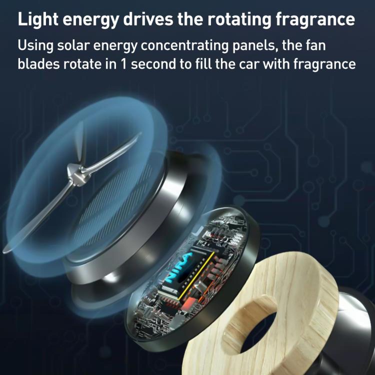 Car Solar Rotating Aromatherapy Base(Black) - Air Freshener by buy2fix | Online Shopping UK | buy2fix