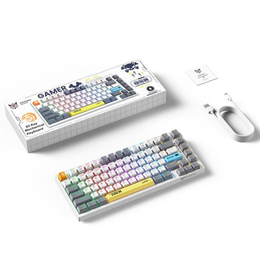 ONIKUMA G58 82-Keys Hot-Swappable Mechanical Gaming Keyboard(White) - Wired Keyboard by ONIKUMA | Online Shopping UK | buy2fix
