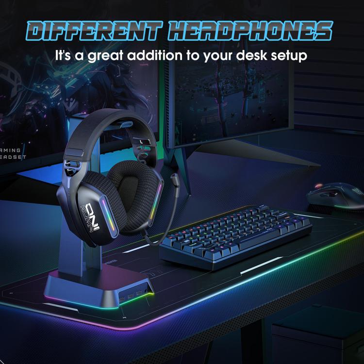 ONIKUMA GT808 Tri-mode Bluetooth 2.4G Wired E-sports Game Headset(Black) - Multimedia Headset by ONIKUMA | Online Shopping UK | buy2fix