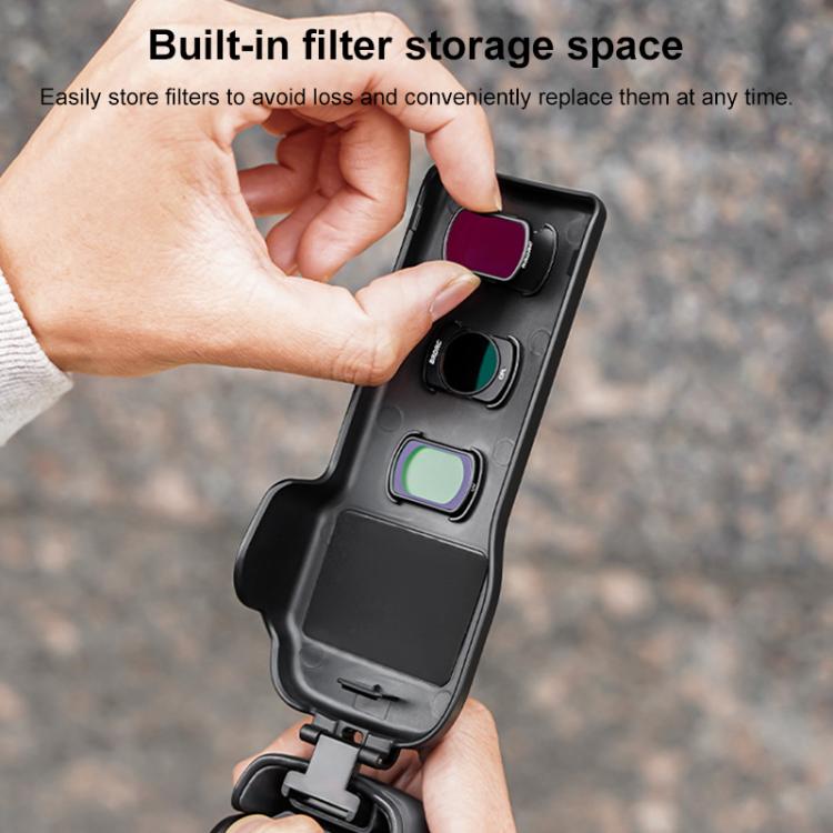 BRDRC Twill-Textured ABS Protective Case For DJI OSMO Pocket 3(Black) - Case & Bags by BRDRC | Online Shopping UK | buy2fix
