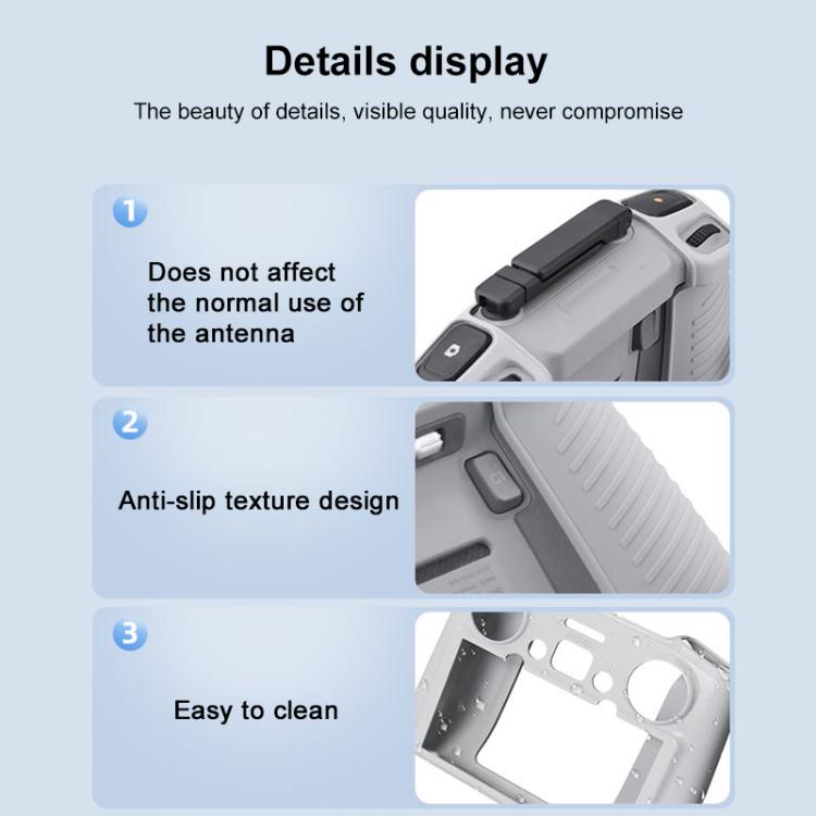 For DJI RC 2 BRDRC Remote Control Shockproof Anti-scratch Silicone Case(Grey) - Others by BRDRC | Online Shopping UK | buy2fix