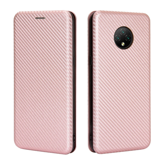 For Doogee X95 Carbon Fiber Texture Horizontal Flip TPU + PC + PU Leather Case with Card Slot & Lanyard(Pink) by buy2fix
