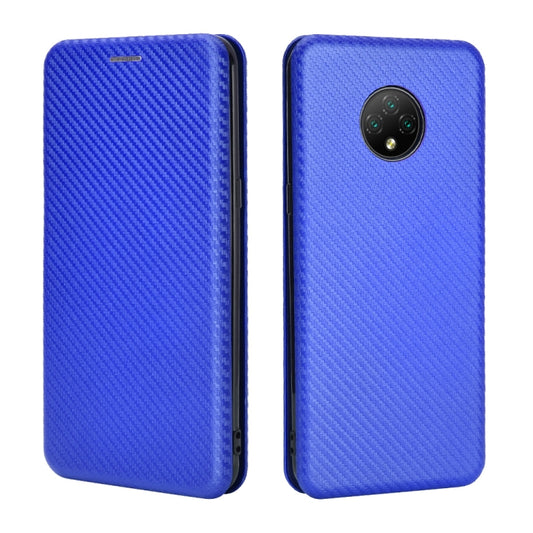 For Doogee X95 Carbon Fiber Texture Horizontal Flip TPU + PC + PU Leather Case with Card Slot & Lanyard(Blue) by buy2fix