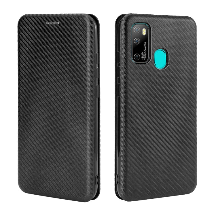 For Ulefone Note 9P Carbon Fiber Texture Horizontal Flip TPU + PC + PU Leather Case with Card Slot & Lanyard(Black) - Ulefone Cases by buy2fix | Online Shopping UK | buy2fix