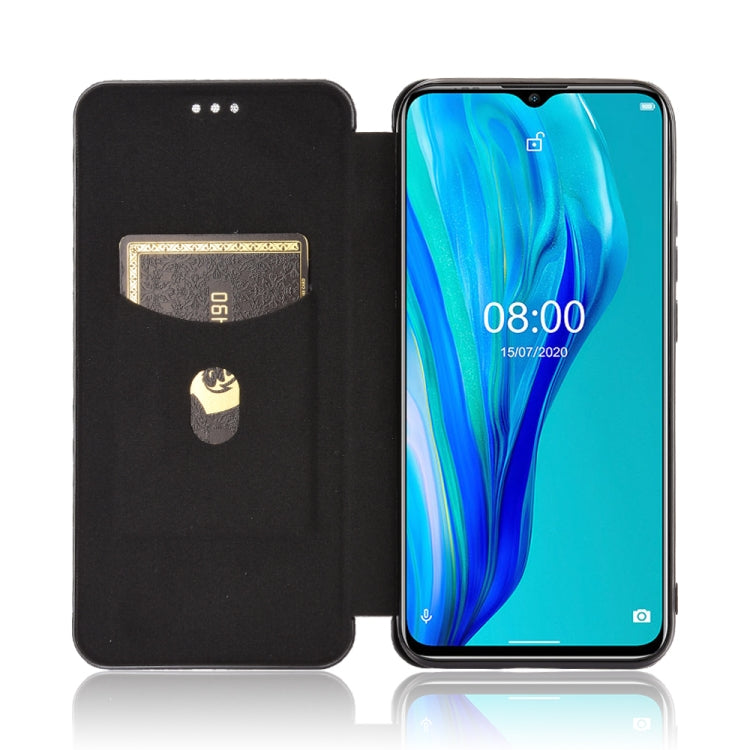 For Ulefone Note 9P Carbon Fiber Texture Horizontal Flip TPU + PC + PU Leather Case with Card Slot & Lanyard(Black) - Ulefone Cases by buy2fix | Online Shopping UK | buy2fix