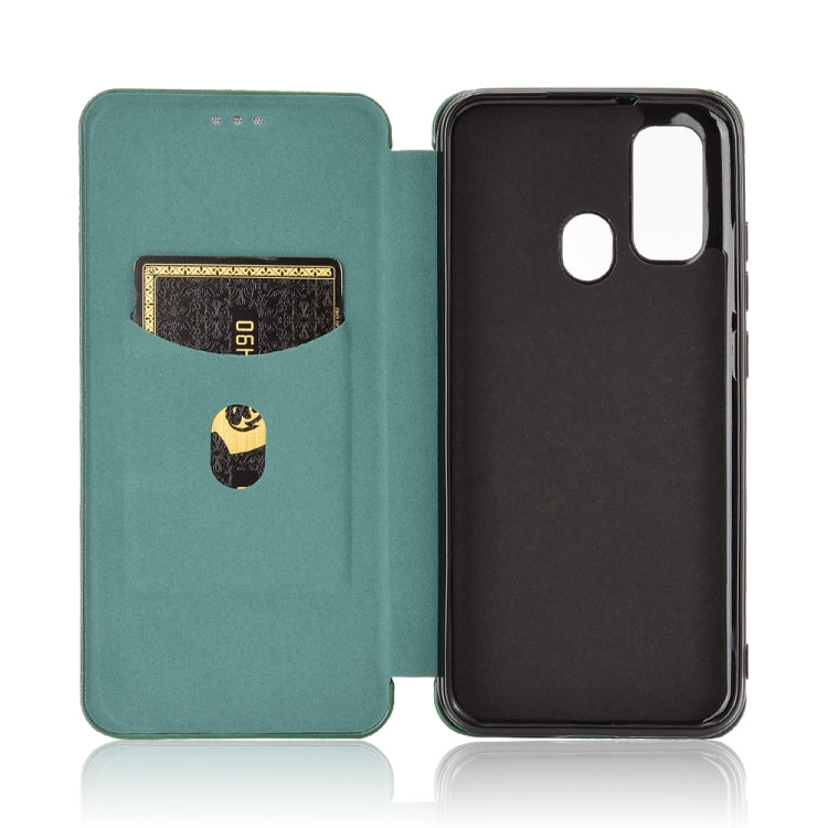 For Ulefone Note 9P Carbon Fiber Texture Horizontal Flip TPU + PC + PU Leather Case with Card Slot & Lanyard(Green) - Ulefone Cases by buy2fix | Online Shopping UK | buy2fix
