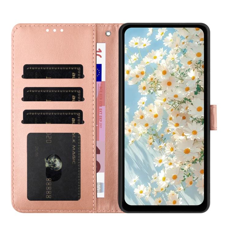 For Google Pixel 10 Pro Daisy Embossed Leather Phone Case(Rose Gold) - Google Cases by buy2fix | Online Shopping UK | buy2fix