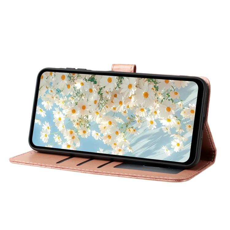 For Google Pixel 10 Pro Daisy Embossed Leather Phone Case(Rose Gold) - Google Cases by buy2fix | Online Shopping UK | buy2fix