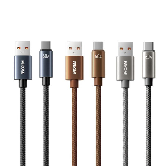 WK WDC-63a 66W USB to Type-C Fast Charging Data Cable, Length: 1.2m(Brown) - USB-C & Type-C Cable by WK | Online Shopping UK | buy2fix