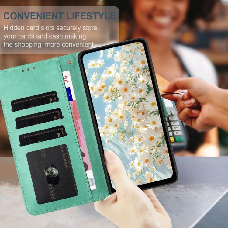 For iPhone Air Daisy Embossed Leather Phone Case(Green) - iPhone Air Cases by buy2fix | Online Shopping UK | buy2fix