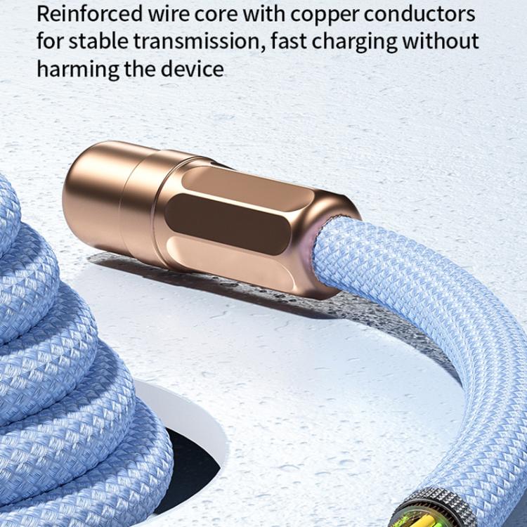 WK WDC-70 65W Type-C to Type-C Phone Lanyard Data Cable, Length: 1.6m(Blue) - USB-C & Type-C Cable by WK | Online Shopping UK | buy2fix
