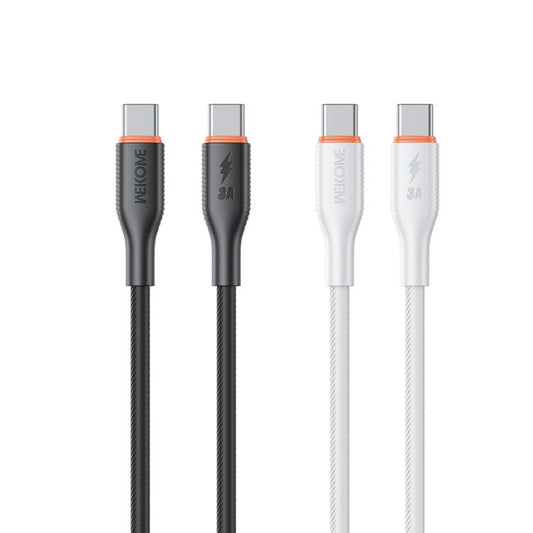 WK WDC-93 65W Type-C to Type-C Silicone Data Cable, Length: 1.2m(White) - USB-C & Type-C Cable by WK | Online Shopping UK | buy2fix
