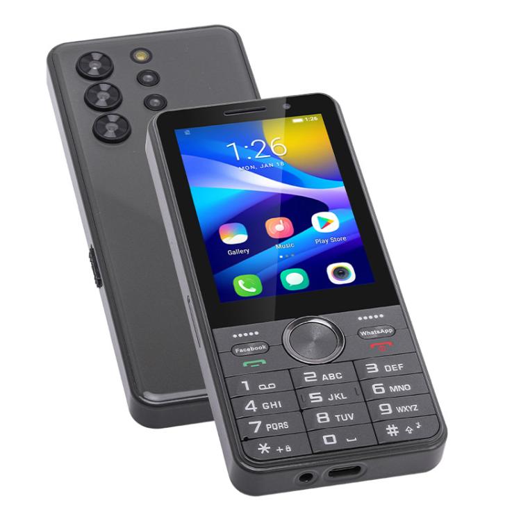 UNIWA XS24 Keypad Phone, 2GB+16GB, 3.5 inch Android 8.1 Mediatek MT6737M Quad Core, Flashlights, Network: 4G, Support Google Store, Plug:EU Plug(Black) - Others by UNIWA | Online Shopping UK | buy2fix