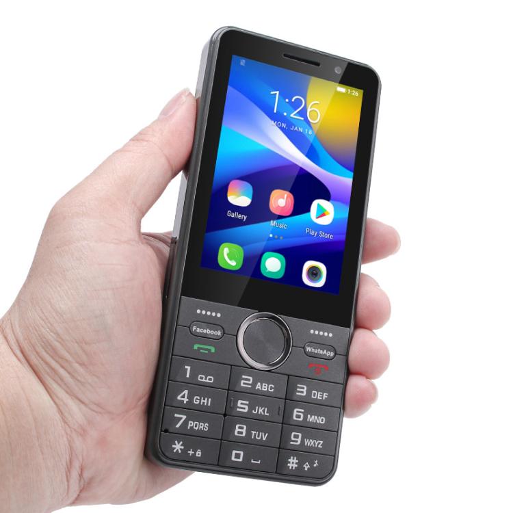 UNIWA XS24 Keypad Phone, 2GB+16GB, 3.5 inch Android 8.1 Mediatek MT6737M Quad Core, Flashlights, Network: 4G, Support Google Store, Plug:EU Plug(Black) - Others by UNIWA | Online Shopping UK | buy2fix