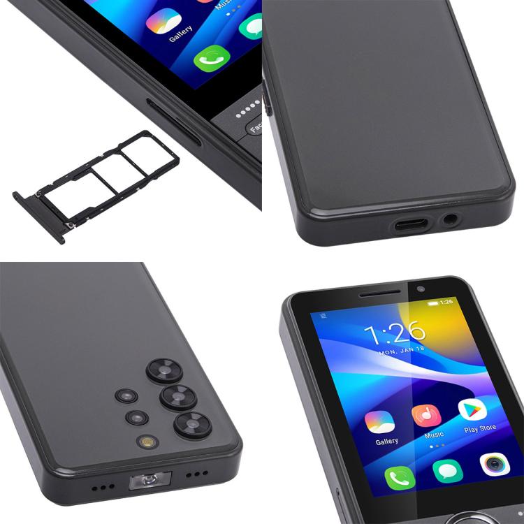 UNIWA XS24 Keypad Phone, 2GB+16GB, 3.5 inch Android 8.1 Mediatek MT6737M Quad Core, Flashlights, Network: 4G, Support Google Store, Plug:EU Plug(Black) - Others by UNIWA | Online Shopping UK | buy2fix