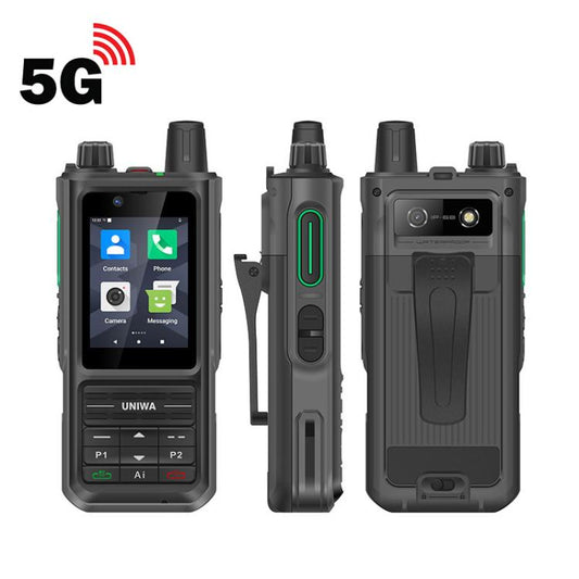 UNIWA NR120 PoC Walkie-Talkie Rugged Phone, 3GB+32GB, 2.4 inch Android 13 Unisoc T158 Octa Core, Network: 5G, NFC, SOS, Plug:AU Plug(Black) - UNIWA by UNIWA | Online Shopping UK | buy2fix