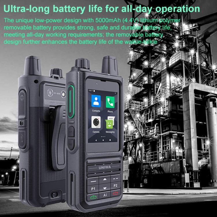 UNIWA NR120 PoC Walkie-Talkie Rugged Phone, 3GB+32GB, 2.4 inch Android 13 Unisoc T158 Octa Core, Network: 5G, NFC, SOS, Plug:AU Plug(Black) - UNIWA by UNIWA | Online Shopping UK | buy2fix