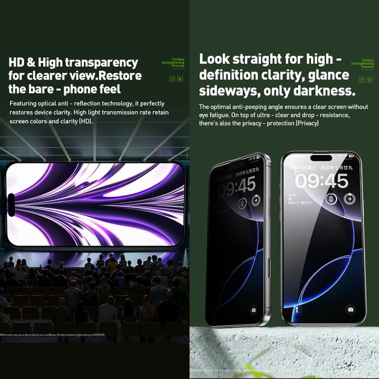 For iPhone 16 Pro WK WTP-097 Jungle Series Kinkong 6D Curved Privacy Tempered Glass Film - iPhone 16 Pro Tempered Glass by WK | Online Shopping UK | buy2fix