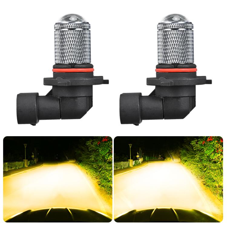 9005 Pair 8.5W 12-60V Car Lens Fog Light Bulb(Gold Light) - Fog / Driving Lights by buy2fix | Online Shopping UK | buy2fix