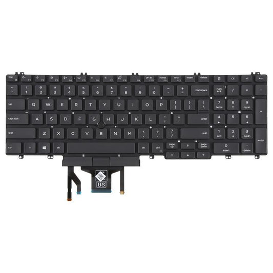 US Version Backlit Laptop Keyboard with Pointing for Dell Latitude 5500 5501 5511 5510 3500 3501 0MMH7V(Black) - Replacement Keyboards by buy2fix | Online Shopping UK | buy2fix