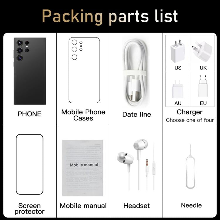 S24 Ultra / S7, 4GB+128GB, 6.75 inch Android 10 MTK6750 Octa Core, Network: 4G, Dual SIM, Plug:UK Plug(Orange) - by buy2fix | Online Shopping UK | buy2fix