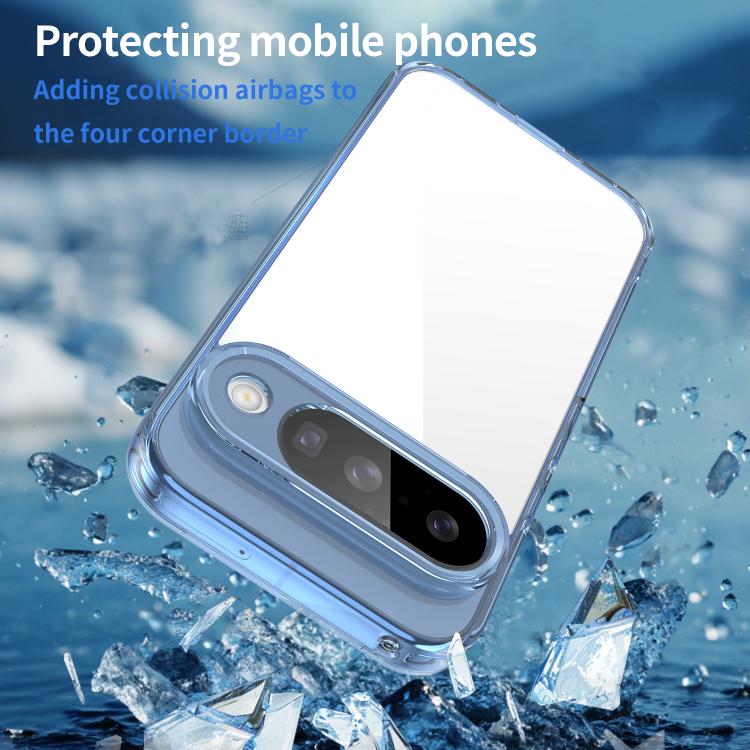 For Google Pixel 10 PC Hybrid TPU Airbag Shockproof Phone Case(Transparent Blue) - Google Cases by buy2fix | Online Shopping UK | buy2fix
