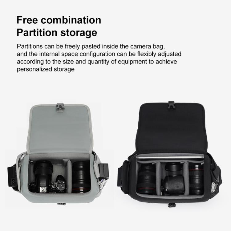 CADeN D27-1 Portable Digital Camera Bag with Strap, Size:31 x 21 x 17cm Black - Strap Satchel by CADeN | Online Shopping UK | buy2fix