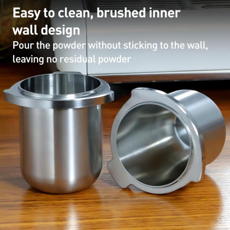 54mm Compatible Type Coffee Machine Handle Stainless Steel Dosing Cup Mug Coffee Powder Feeder For Breville 8 Series - Coffee Machine Parts by buy2fix | Online Shopping UK | buy2fix