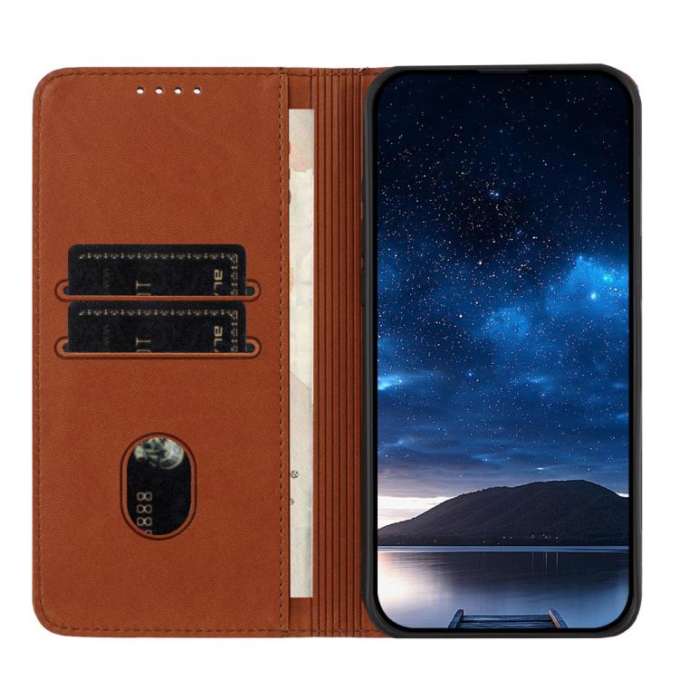 For Google Pixel 10 Pro XL Strong Magnetic Frosted Flip Leather Phone Case(Coffee Color) - Google Cases by buy2fix | Online Shopping UK | buy2fix