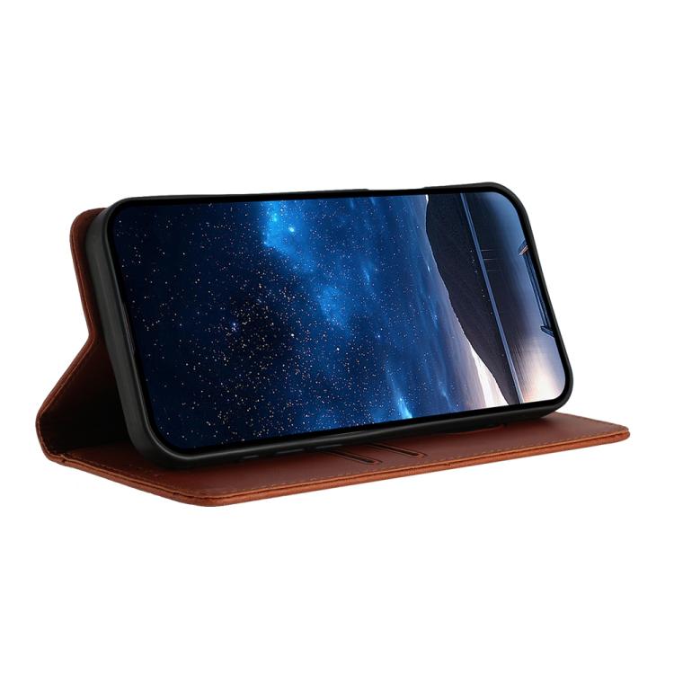 For Google Pixel 10 Pro XL Strong Magnetic Frosted Flip Leather Phone Case(Coffee Color) - Google Cases by buy2fix | Online Shopping UK | buy2fix
