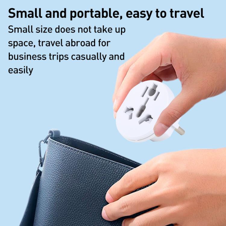 WN-18 German EU Plug Global Travel Adapter Socket(Black White) - Plug Adaptor by buy2fix | Online Shopping UK | buy2fix